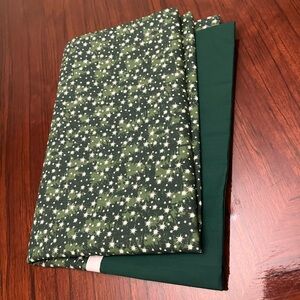 Green Star Patterned Fabric/Pillow case